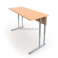 Стол ученический 2-местный регулируемый рис1