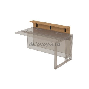 16НПК.014.1 Надставка президиум укороченная для стола переговоров (1300*200*400) рис1