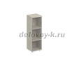 К.358 Шкаф для документов средний узкий с прозрачным стеклом 400-1230-380_Дуб шамони