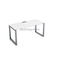 СРП-О.008 Стол рабочий, прямолинейный (1200-700-750) белый премиум_алюминий матовый рис4