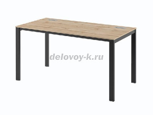 N-22 Стол одинарный на металлокаркасе. 2 кабель-канала. Опоры - трубы 60*30, 50*50, траверсы 30*20 рис1